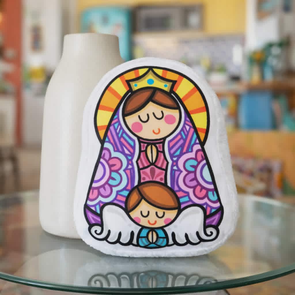 Cojin Virgen Maria en Caricatura Tierno