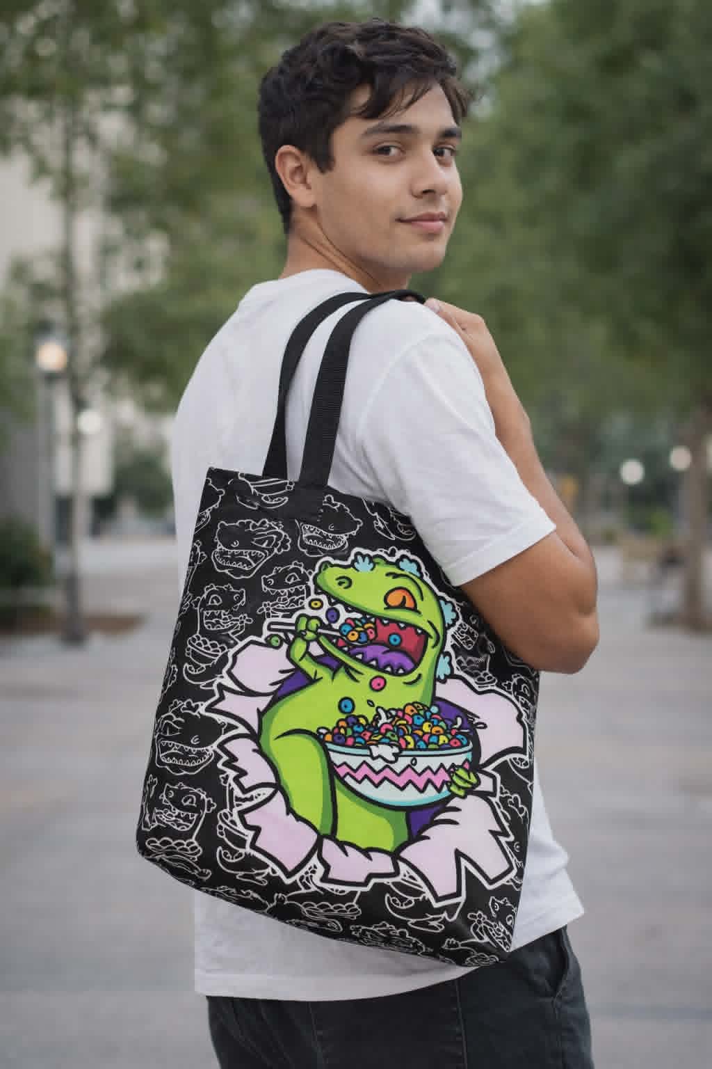 Tote Bag Reptar Rugrats Dinosaurio 90s.