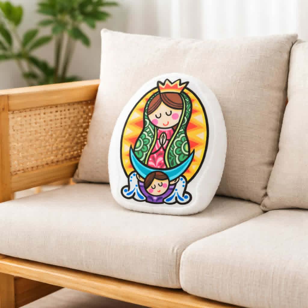 Cojin Virgen Maria Tradicional Clasica.