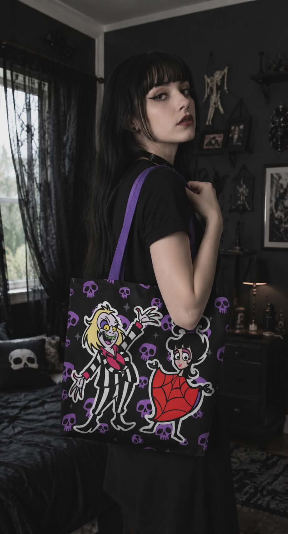 Beetlejuice Tote Bag Retro.