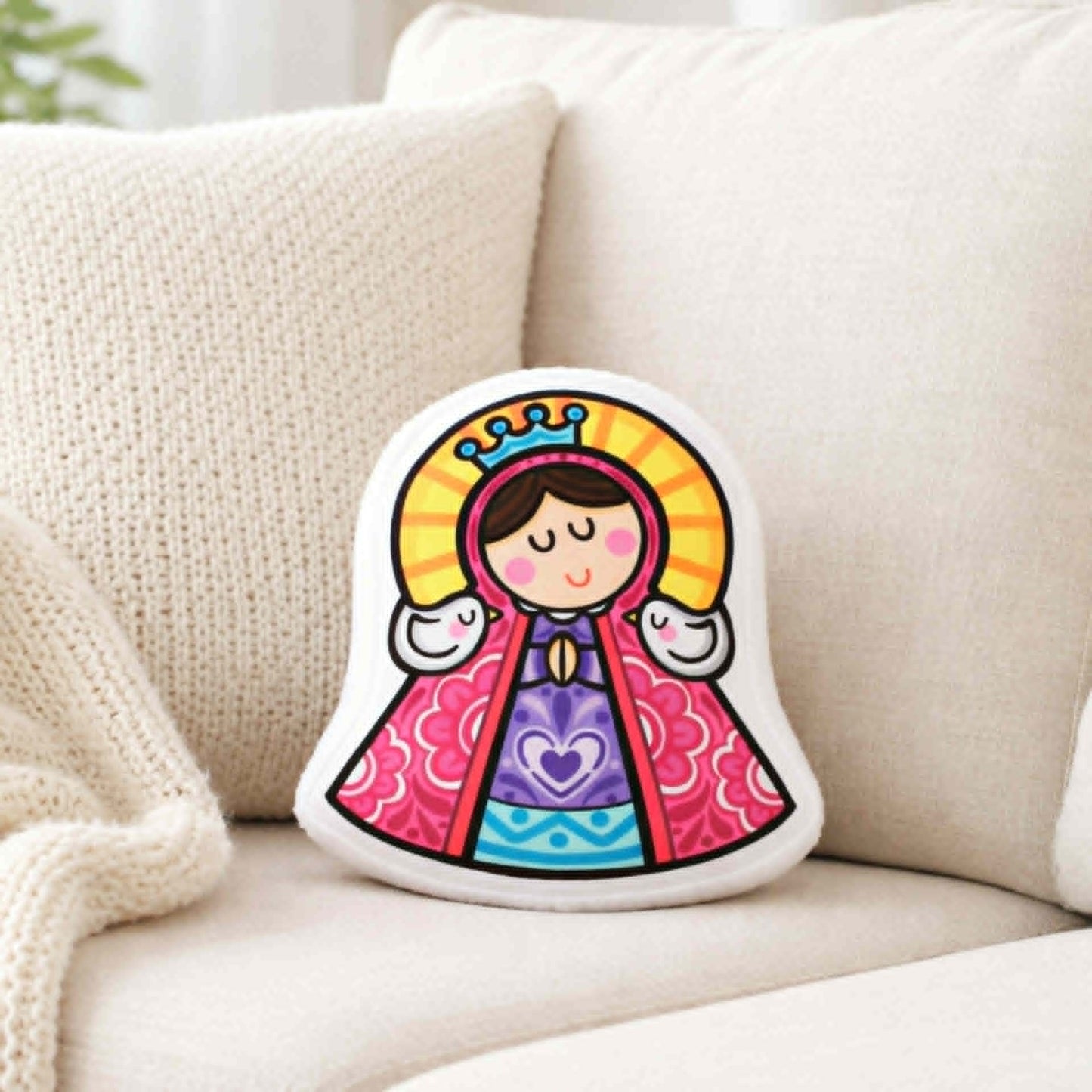 Pequeño Cojin de la virgencita Plis